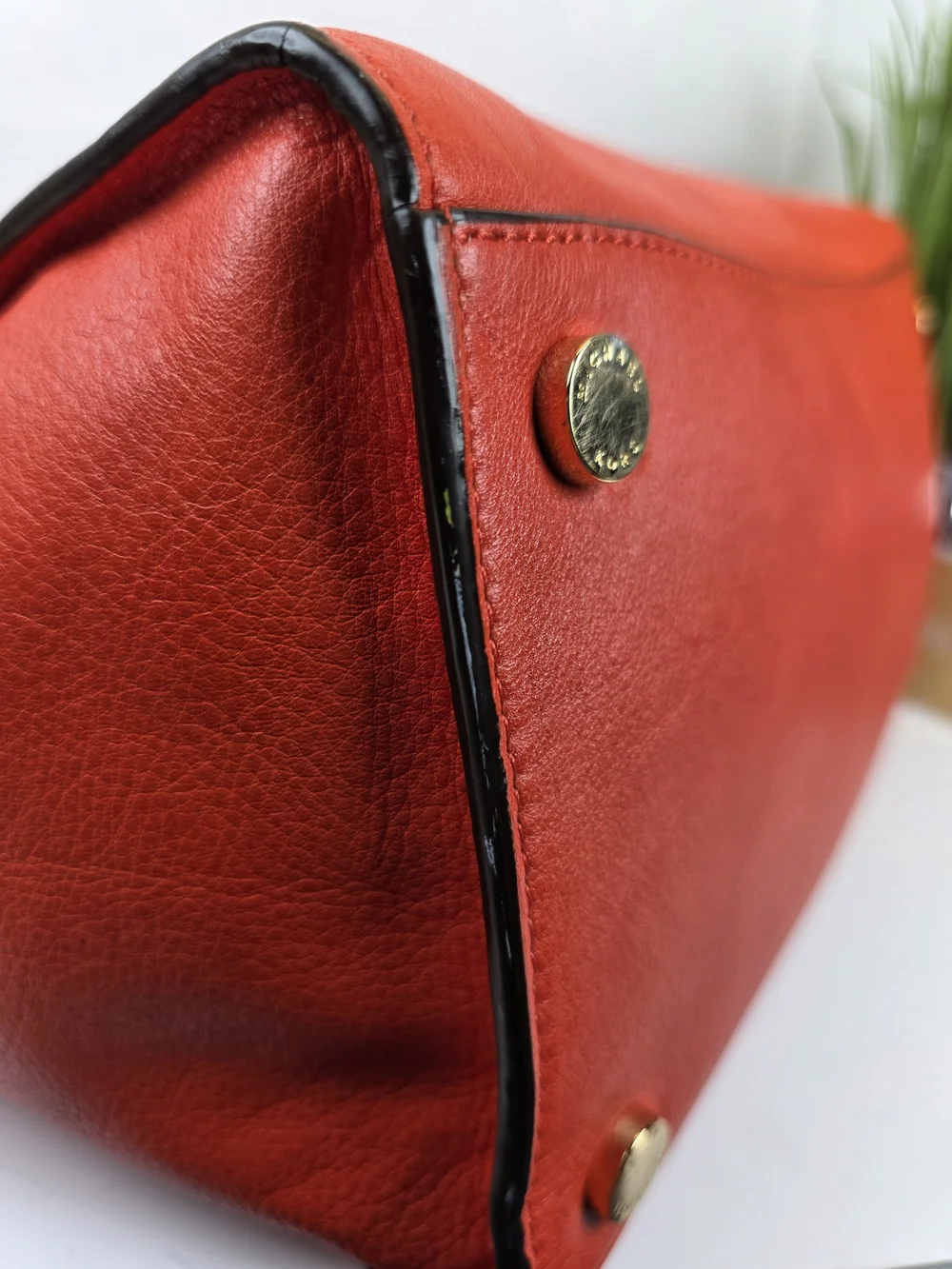 Michael michael Kors Sophie Orange Red Leather Satchel Shoulder Hand Fall Bag
